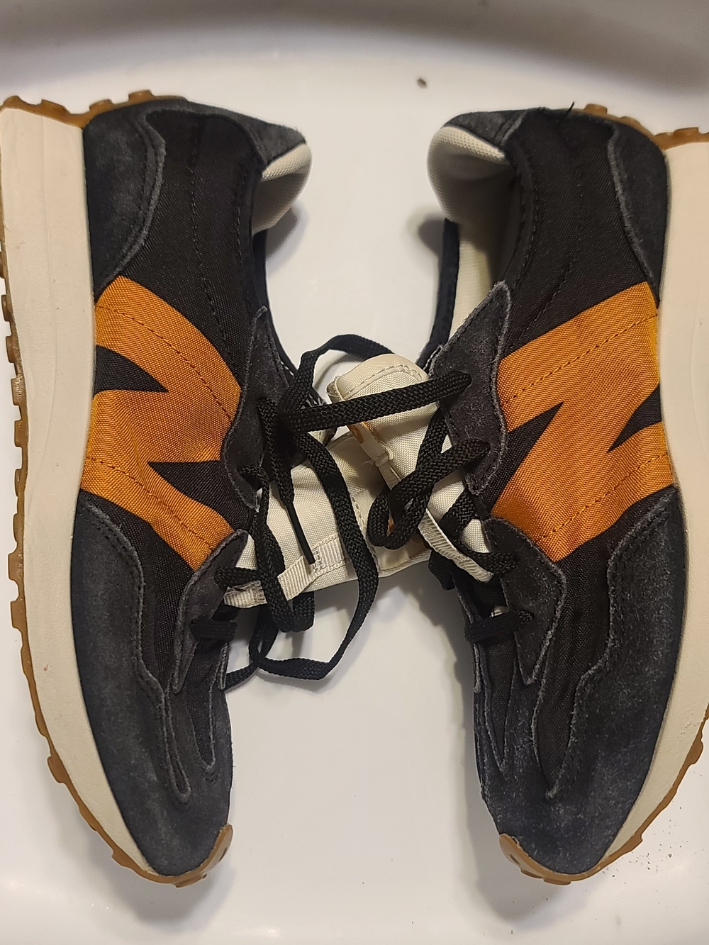 New Balance Black and Orange  Athletic Sneakers